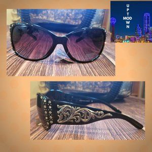 Montana West Boot Scroll Collection Sunglasses BLK